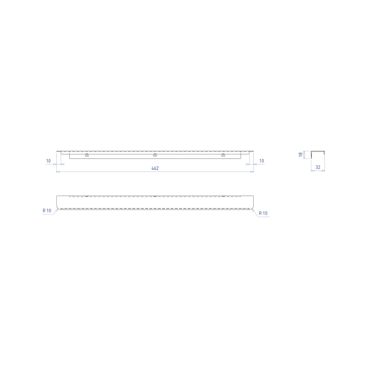 Rysunek techniczny - SITIA uchwyt 462mm, czarny mat