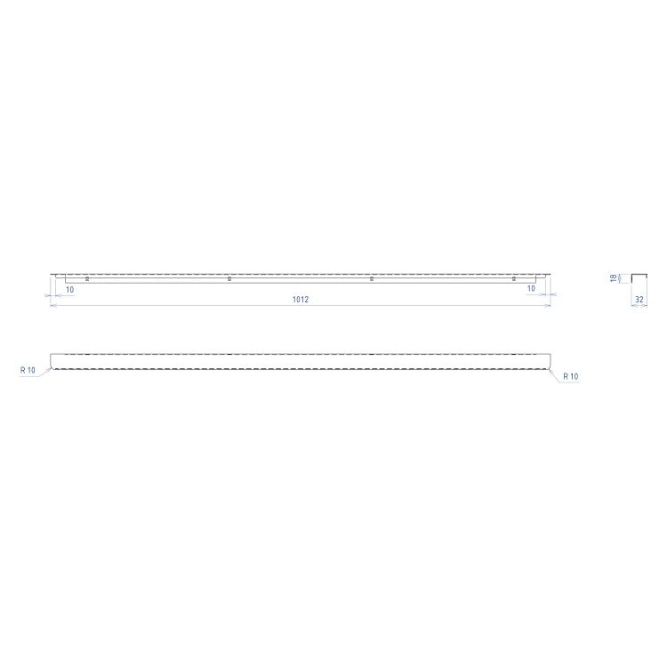 Rysunek techniczny - SITIA uchwyt 1012mm, czarny mat