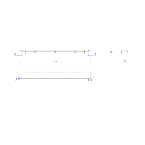 Rysunek techniczny - SITIA uchwyt 345mm, czarny mat