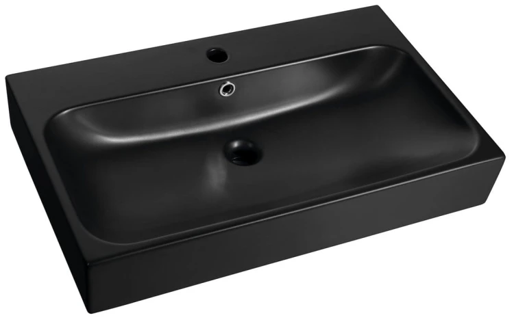 TORIDI umywalka ceramiczna 76x46,5cm, czarny mat