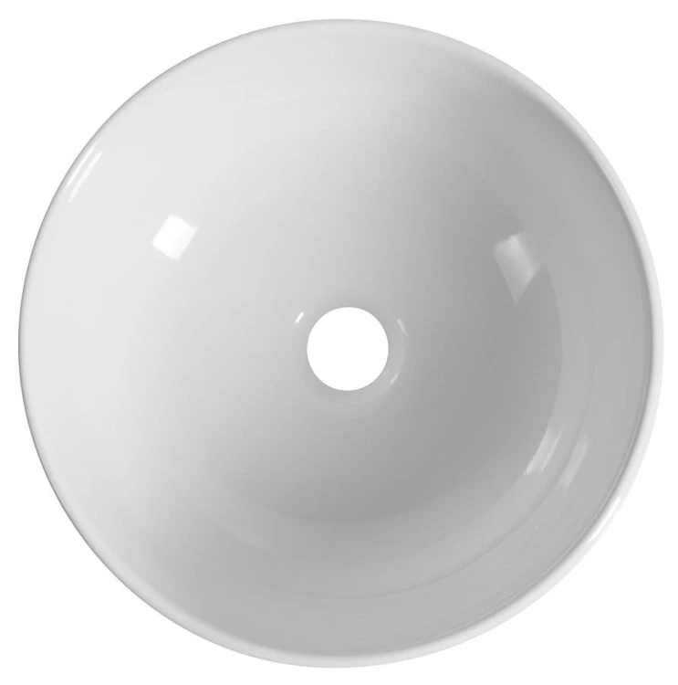 EMMI umywalka ceramiczna nablatowa, Ø 33cm, biały #2
