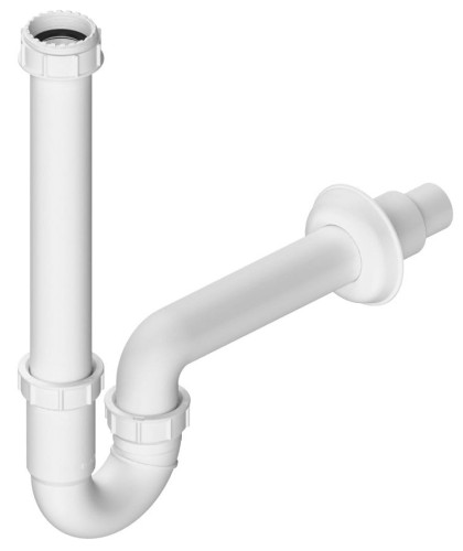 Syfon umywalkowy U 5/4", DN40/32, biały