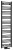 ALBRECHT grzejnik 400x1570 mm, podłączenie środkowe, czarny mat