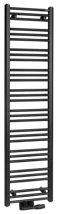 ALBRECHT grzejnik 400x1570 mm, podłączenie środkowe, czarny mat