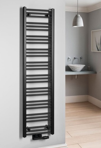 ALBRECHT grzejnik 400x1570 mm, podłączenie środkowe, czarny mat #2