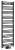 ALBRECHT grzejnik 500x1570 mm, podłączenie środkowe, czarny mat