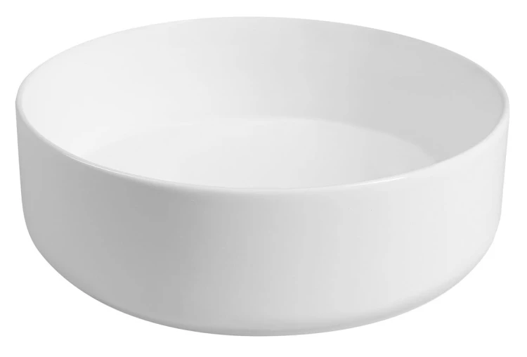 INFINITY ROUND umywalka ceramiczna nablatowa, średnica 36cm, biały mat #5