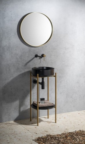 NOTION lustro w ramie, ø 60cm, złoty mat #2