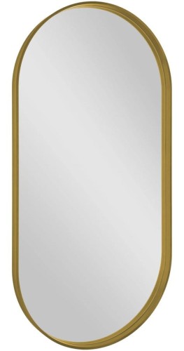 AVONA lustro w ramie 50x100cm, owalne, złoty mat