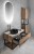 SKARA szafka pod umywalkę 90x50x45cm, czarny mat/dąb collingwood #2