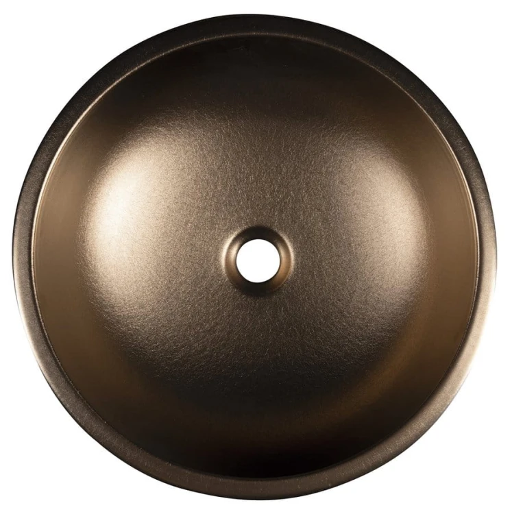PRIORI umywalka ceramiczna nablatowa Ø 41 cm, miedź/niebieski ze wzorem #5