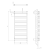Rysunek techniczny - METRO DOS grzejnik łazienkowy 500x1100 mm, czarny mat