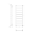 Rysunek techniczny - METRO LIGHT grzejnik łazienkowy 400x1140 mm, biały