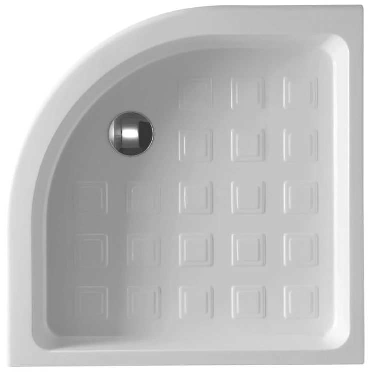 RETRO brodzik prysznicowy ceramiczny, półokrągły 90x90x20cm, R550, biały #2