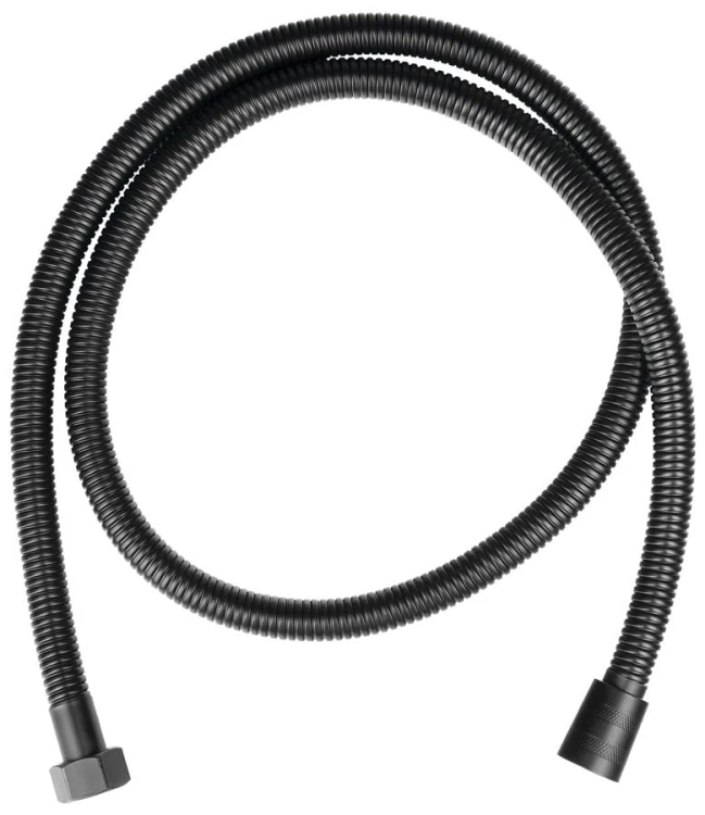 POWERFLEX wąż prysznicowy metalowy, 120cm, czarny mat