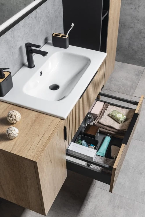 CIRASA STRIP szafka pod umywalkę 69,8x52x46cm, dąb Alabama #6
