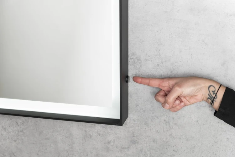 Lustro SORT z oświetleniem LED 60x80cm, bezdotykowy czujnik IR, 2700-6500K, czarny mat #4
