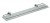 X-ROUND E półka szklana ze składanym drążkiem 600x130mm, szkło mleczne, chrom