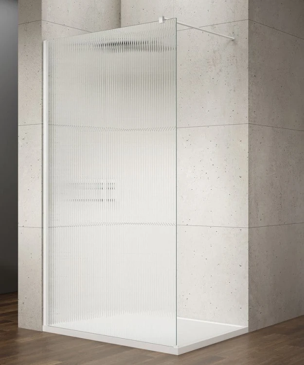 VARIO WHITE jednoczęściowa kabina prysznicowa Walk-In, montaż przy ścianie, szkło nordic, 1000 mm