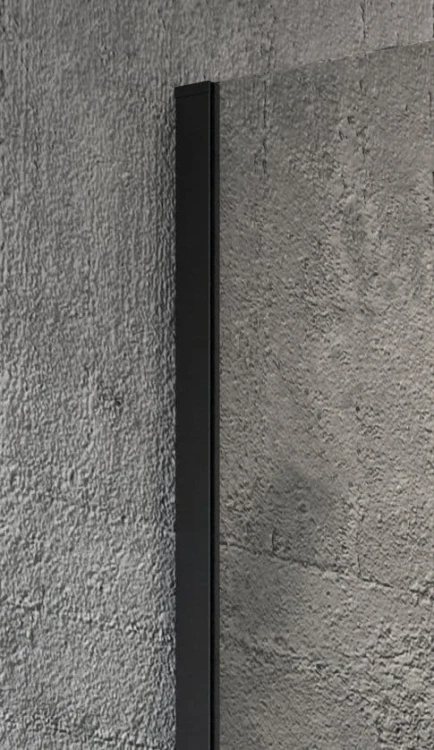 VARIO BLACK jednoczęściowa kabina prysznicowa Walk-In, montaż przy ścianie, szkło nordic, 1200 mm #4
