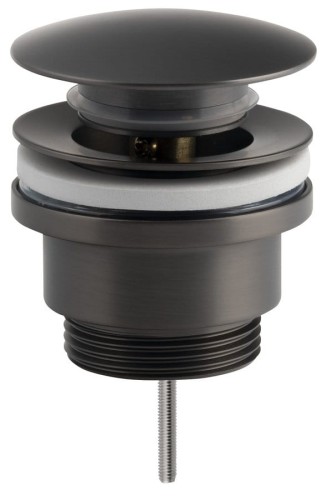 Odpływ umywalkowy 5/4", klik-klak, duży korek, 10-55mm, gun metal