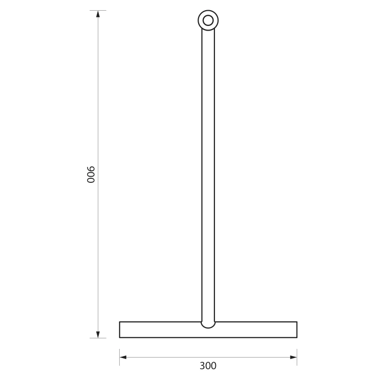 Rysunek techniczny - Ściągaczka do podłogi 300x890mm, czarny