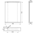 Rysunek techniczny - KORIN STRIP lustro z oświetleniem LED 40x70x12cm