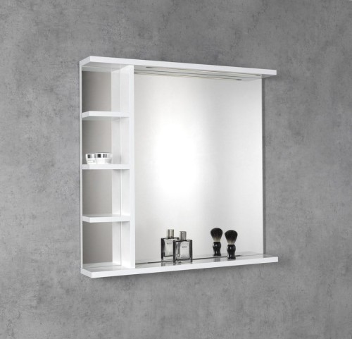 KORIN STRIP lustro z oświetleniem LED i półkami 70x70x12cm #2