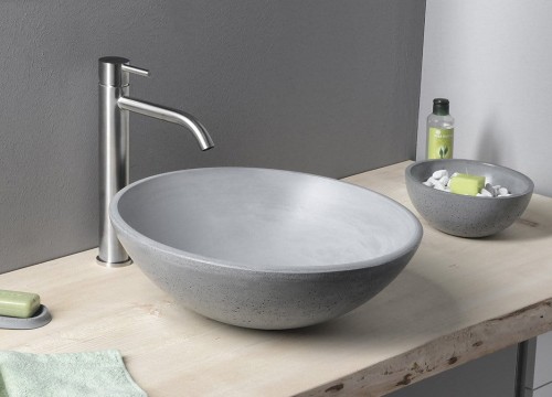 MINIMAL bateria umywalkowa wysoka, stal nierdzewna mat #2