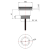 Rysunek techniczny - Odpływ umywalkowy 5/4'', niezamykany, design korek, 3-65mm, chrom