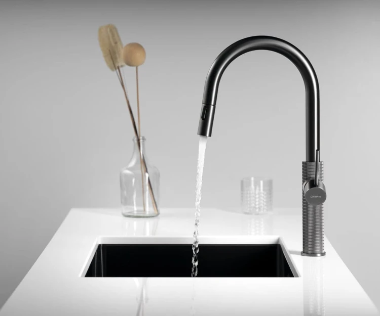 FLAWO bateria kuchenna z wysuwaną wylewką, gun metal #3