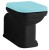 WALDORF misa WC 37x65cm, odpływ poziomy/pionowy, czarny mat