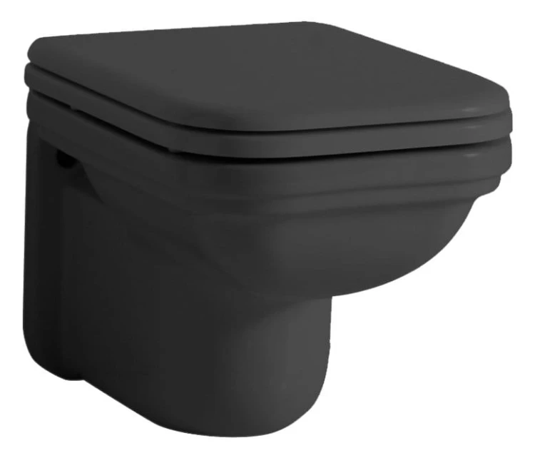 WALDORF WC wiszące, 37x55cm, czarny mat