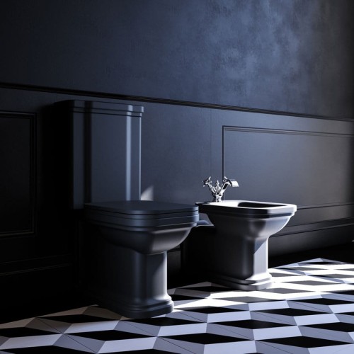 WALDORF kompakt WC 40x68cm, odpływ pionowy/poziomy, czarny mat #2