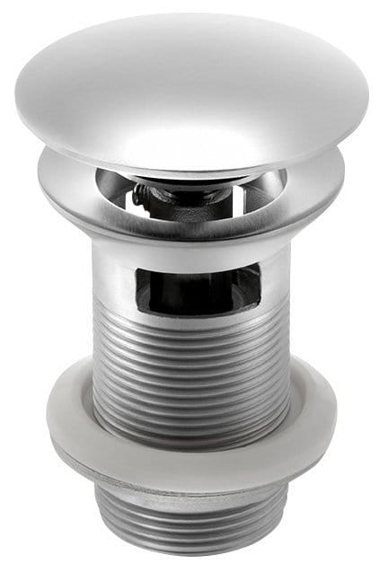 MINIMAL korek umywalkowy 5/4", klik-klak, duży grzybek, stal nierdzewna mat