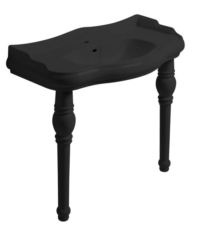 RETRO ceramiczne nogi do umywalki 105001, proste, 1 sztuka, czarny mat #2
