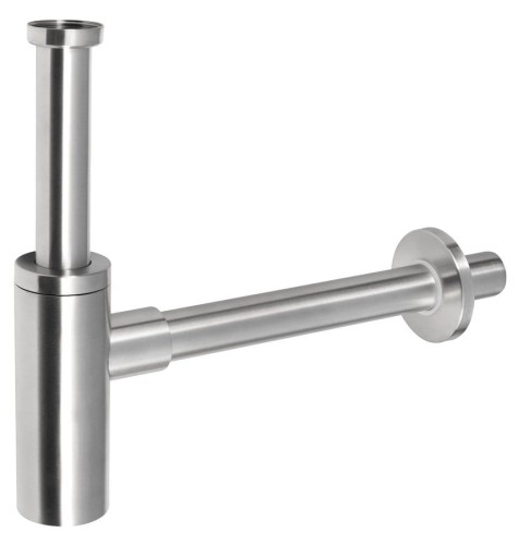 MINIMAL syfon umywalkowy 5/4", odpływ 32mm, stal nierdzewna mat