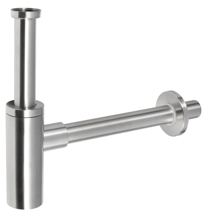 MINIMAL syfon umywalkowy 5/4", odpływ 32mm, stal nierdzewna mat