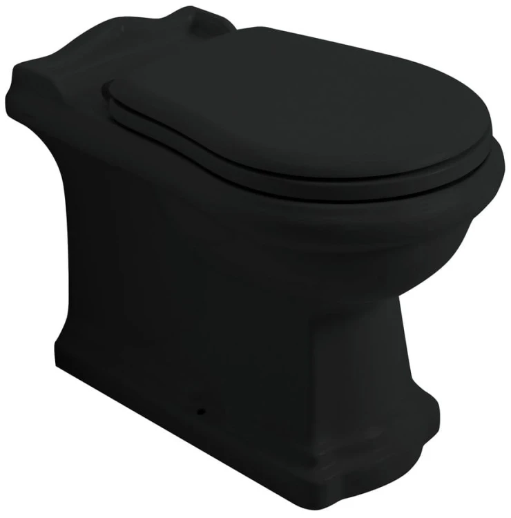 RETRO misa WC 39x61cm, odpływ poziomy/pionowy, czarny mat