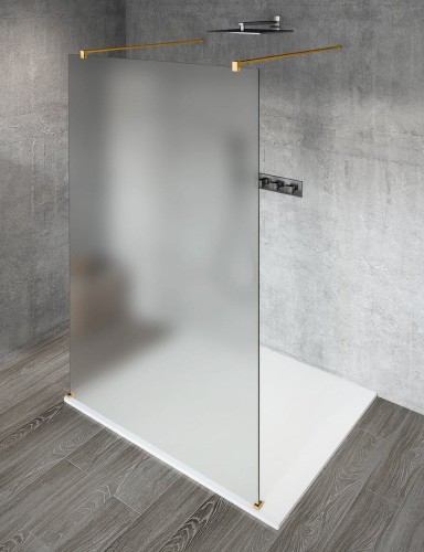VARIO GOLD MATT jednoczęściowa kabina przysznicowa Walk-In, szkło matowe, 1200 mm