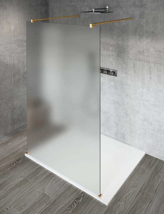 VARIO GOLD MATT jednoczęściowa kabina przysznicowa Walk-In, szkło matowe, 1200 mm