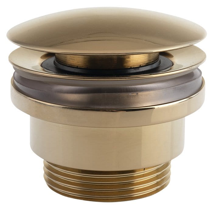Odpływ umywalkowy 5/4", silent klik-klak, duży korek, 5-55 mm, złoto #3