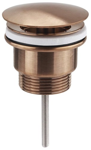 Odpływ umywalkowy 5/4”, bez zaworu zamykającego, korek duży, 10–55mm, miedź mat