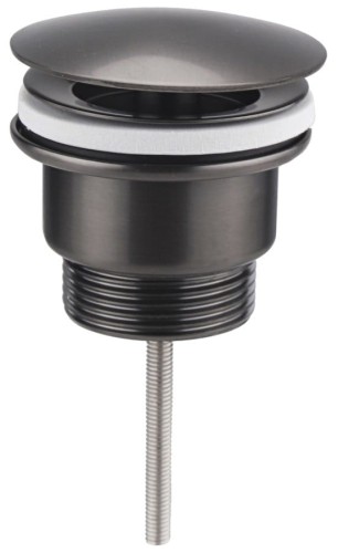 Odpływ umywalkowy, 5/4" niezamykany, 10-55mm, duży korek, gun metal