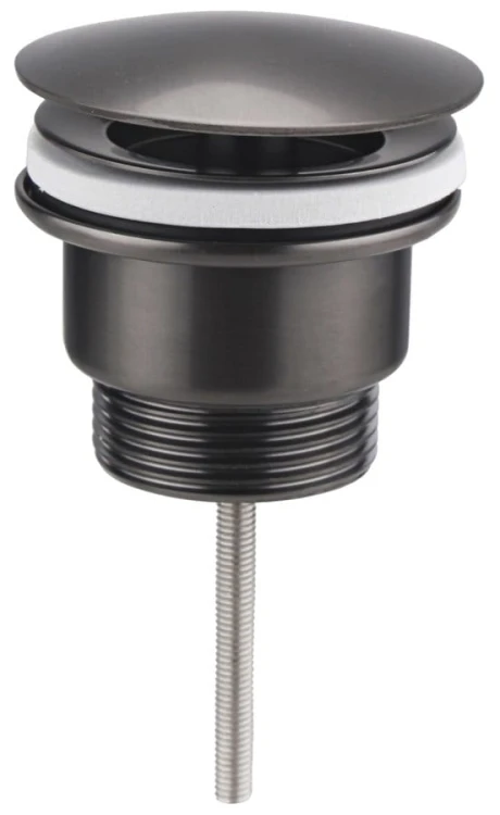Odpływ umywalkowy, 5/4" niezamykany, 10-55mm, duży korek, gun metal