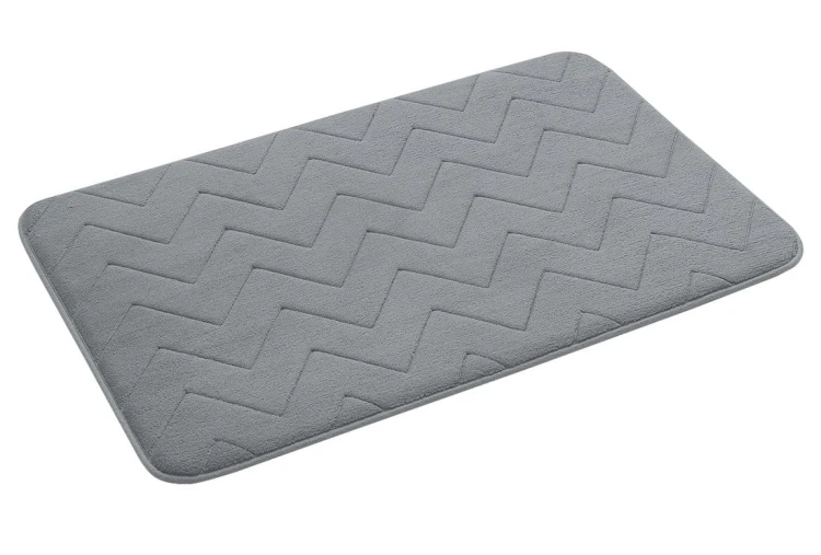 MOUSSE dywanik łazienkowy, 50x80cm, 100% polyester, antypoślizgowa, szary