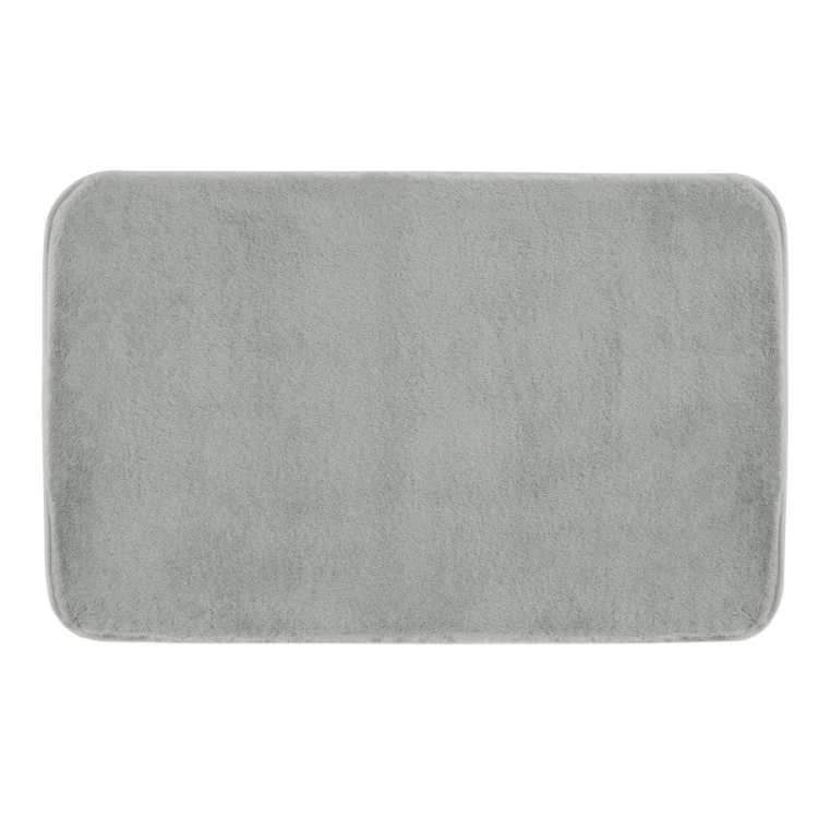 FUZZY dywanik łazienkowy, 50x80cm, 100% polyester, antypoślizgowa, szary