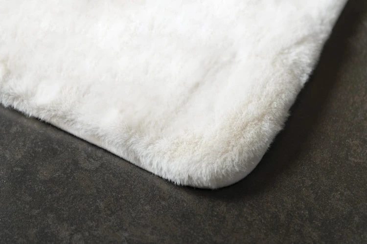 FUZZY dywanik łazienkowy, 50x80cm, 100% polyester, antypoślizgowa, biały #4