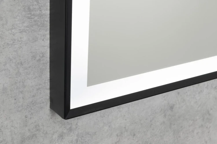 CORNA lustro z oświetleniem LED 60x80cm, czujnik dotykowy, ściemnialne, czarny mat #6