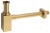Syfon umywalkowy 5/4", odpływ 32mm, kwadratowy, złoto mat